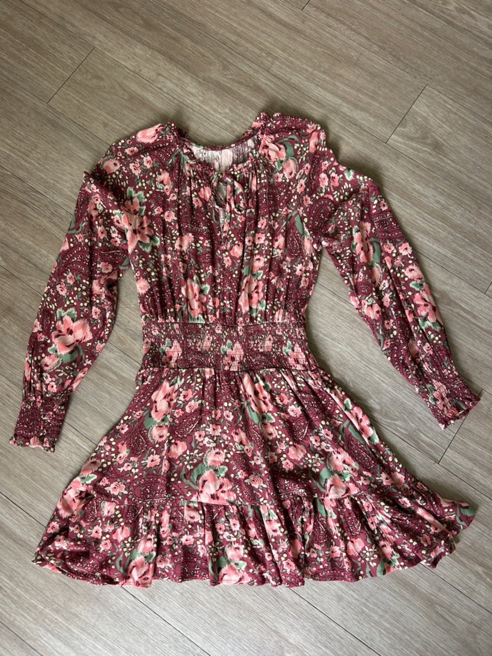 Cottagecore Floral Smocked Waist Dress